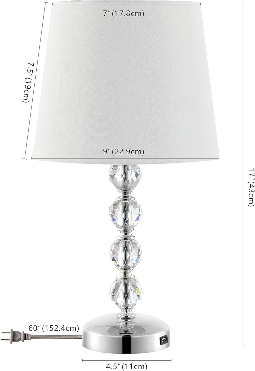 Chara cteristically Elegant Crystal Orb Table Lamps LED