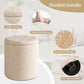 Premium Faux Leather Circular Ottoman With Storage