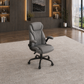 63" Farmhouse Executive Desk with Storage Cabinet & Ergonomic High-Back Chair Set White