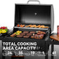 24 Inches Charcoal Grill Featuring Foldable Shelves