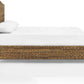 Queen Platform Bed Natural Solid Wood 600Lbs Capacity