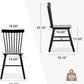 Windsor Dining Chair Set Of Four Jet Black Solid Wood