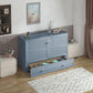 Queen Murphy Bed Cabinet With USB Storage Drawer With USB Charging-1