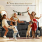 4 Seat Recliner Sofa With USB Ports And Storage Console