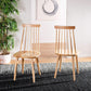 Wood Farmhouse Spindle Dining Chair Natural Finish Set Of 2
