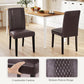 Dining Chairs Ergonomic Lumbar Chocolate PU Leather