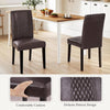 Dining Chairs Ergonomic Lumbar Chocolate PU Leather