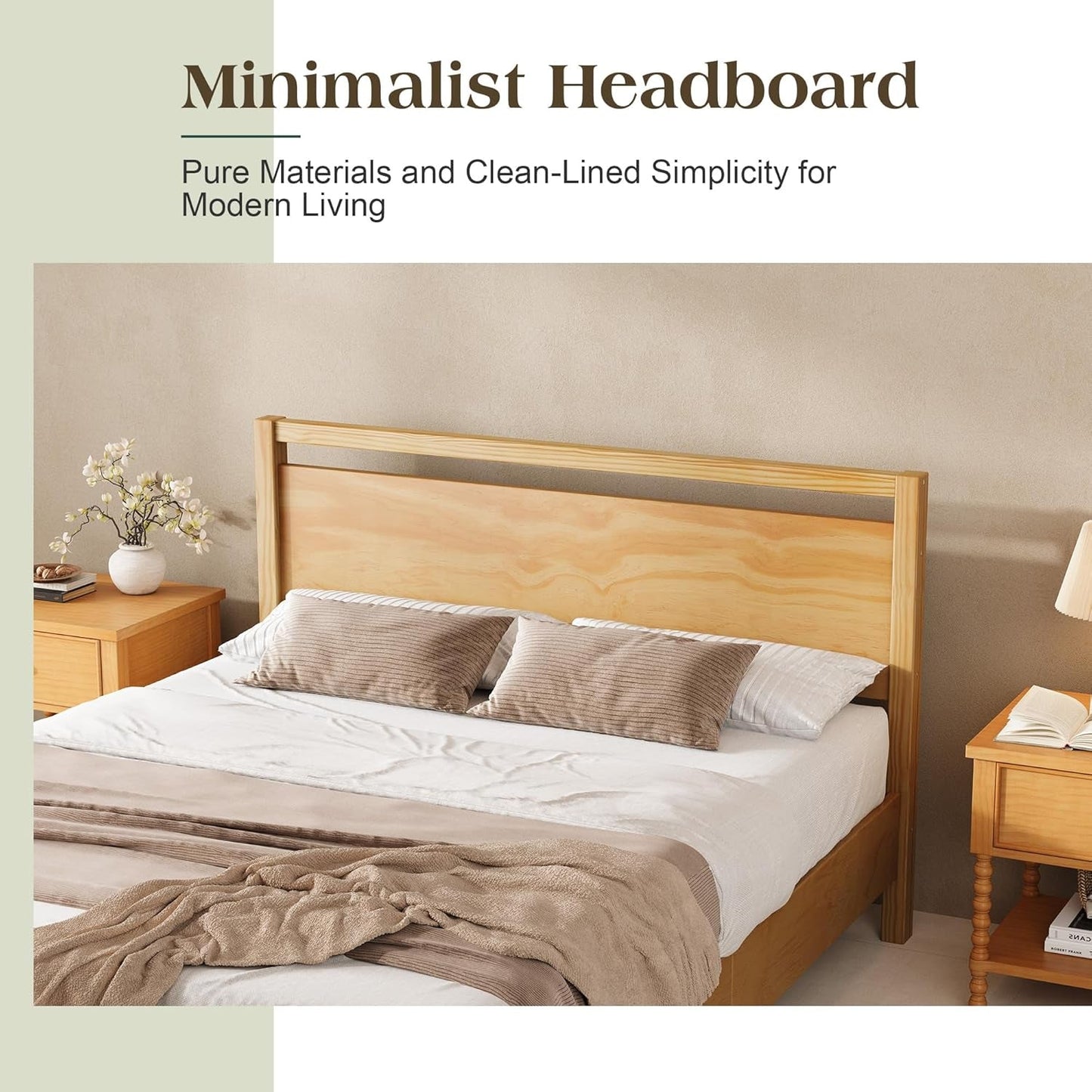 Full Size Premium Grade Solid Platform Bed Headboard