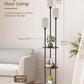 70.9Inch Floor Lamp With Rustic Shelving Unit Storage-2