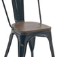 Stackable Metal Dining Chair 18 Inch For Kitchen Use