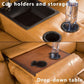 Bonded Leather Living Room Furniture Set Reclining Sofa And Loveseat Ginger
