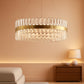 32 Inch Goldtone Crystal Chandelier Luxurious Dining