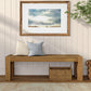 58 Inch Farmhouse Dining Bench Rustic Honey Solid Wood