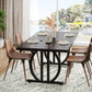 Black Modern Dining Table For Four To Six Rectangular