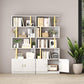 Modern S Shaped Geometric Wooden Decorative Bookcase