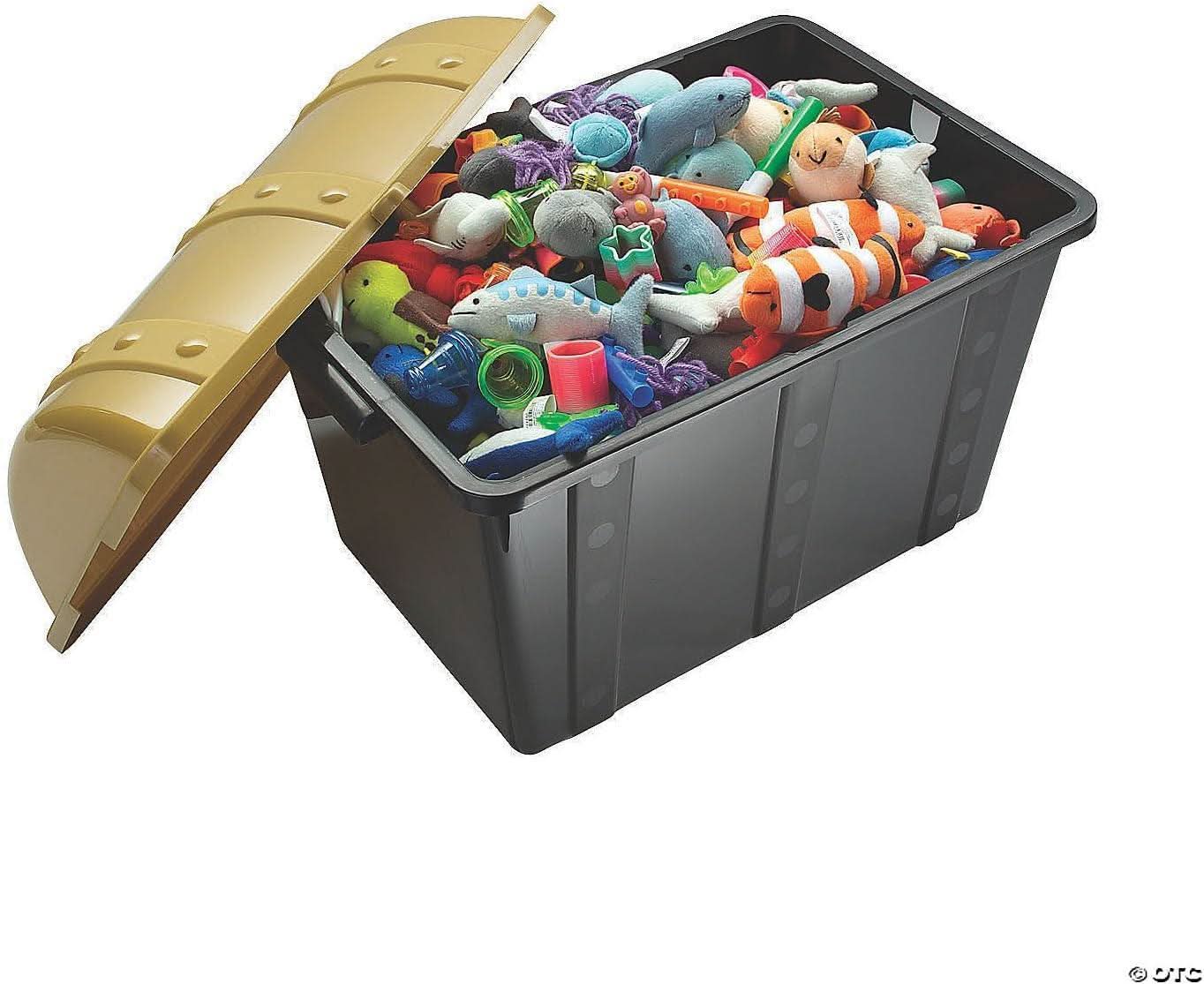 Large Black Pirate Treasure Chest Storage Capacity