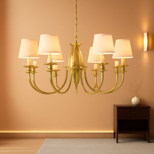 34.6in Eight Light Chandelier Over Table Fixture Living Room-0