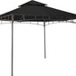 10x12 Black Outdoor Gazebo Weatherproof Steel Frame