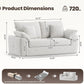 Beige Two Seater Sofa For Compact Modern Living Room-1