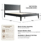 King Size Platform Bed Ebony Solid Wood Construction