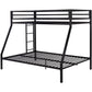 Twin Over Twin Bunk Bed With Slide Durable Square Tube