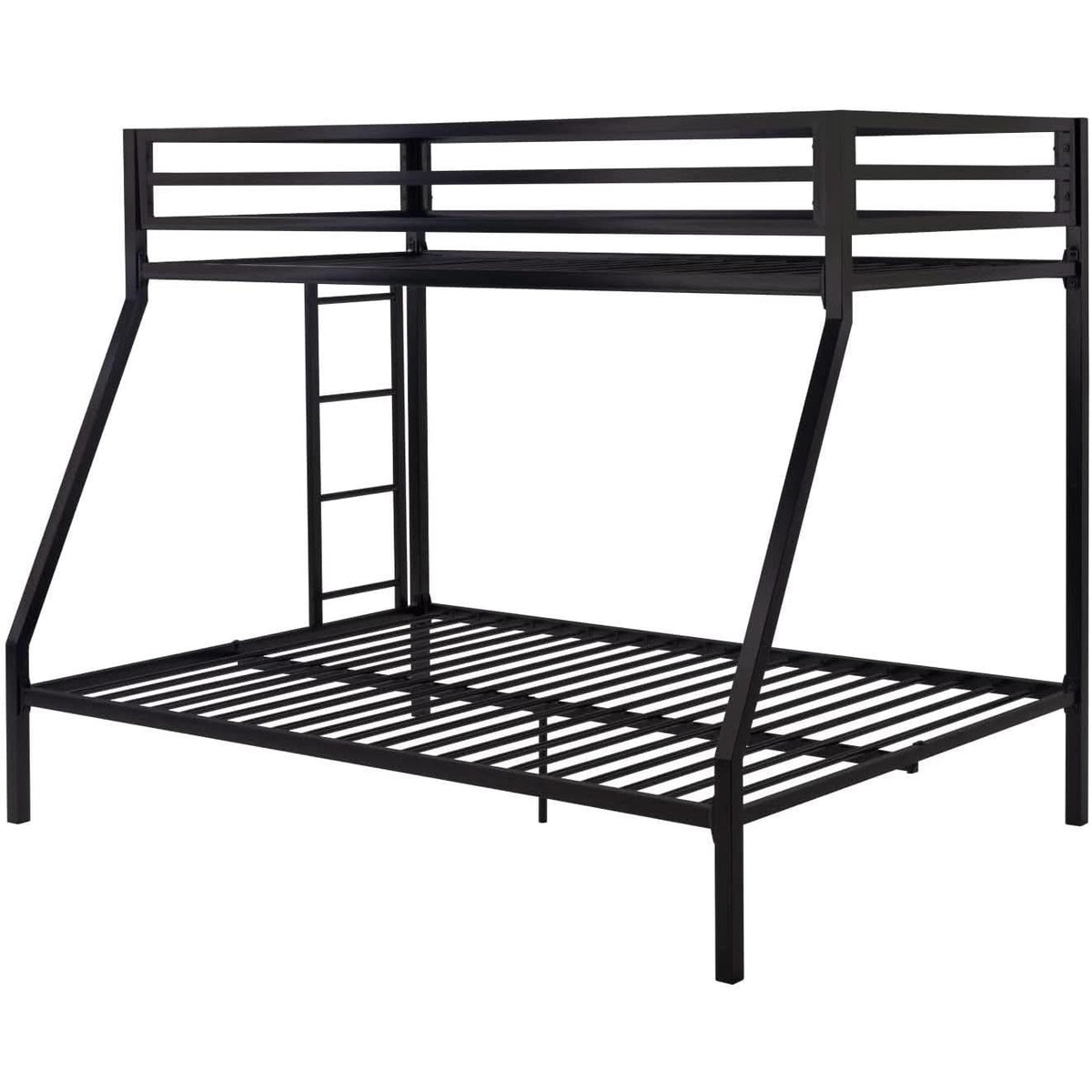 Twin Over Twin Bunk Bed With Slide Durable Square Tube