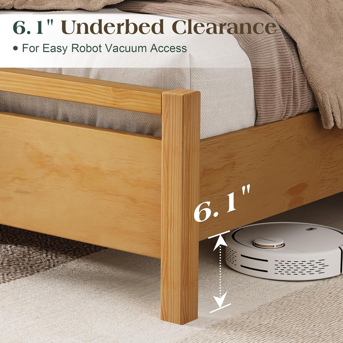 Full Size Premium Grade Solid Platform Bed Headboard