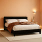 Queen Bed Frame Black Adjustable Headboard Faux Leather