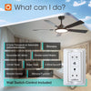 52 Inch Black Ceiling Fan With Remote Integrated Light