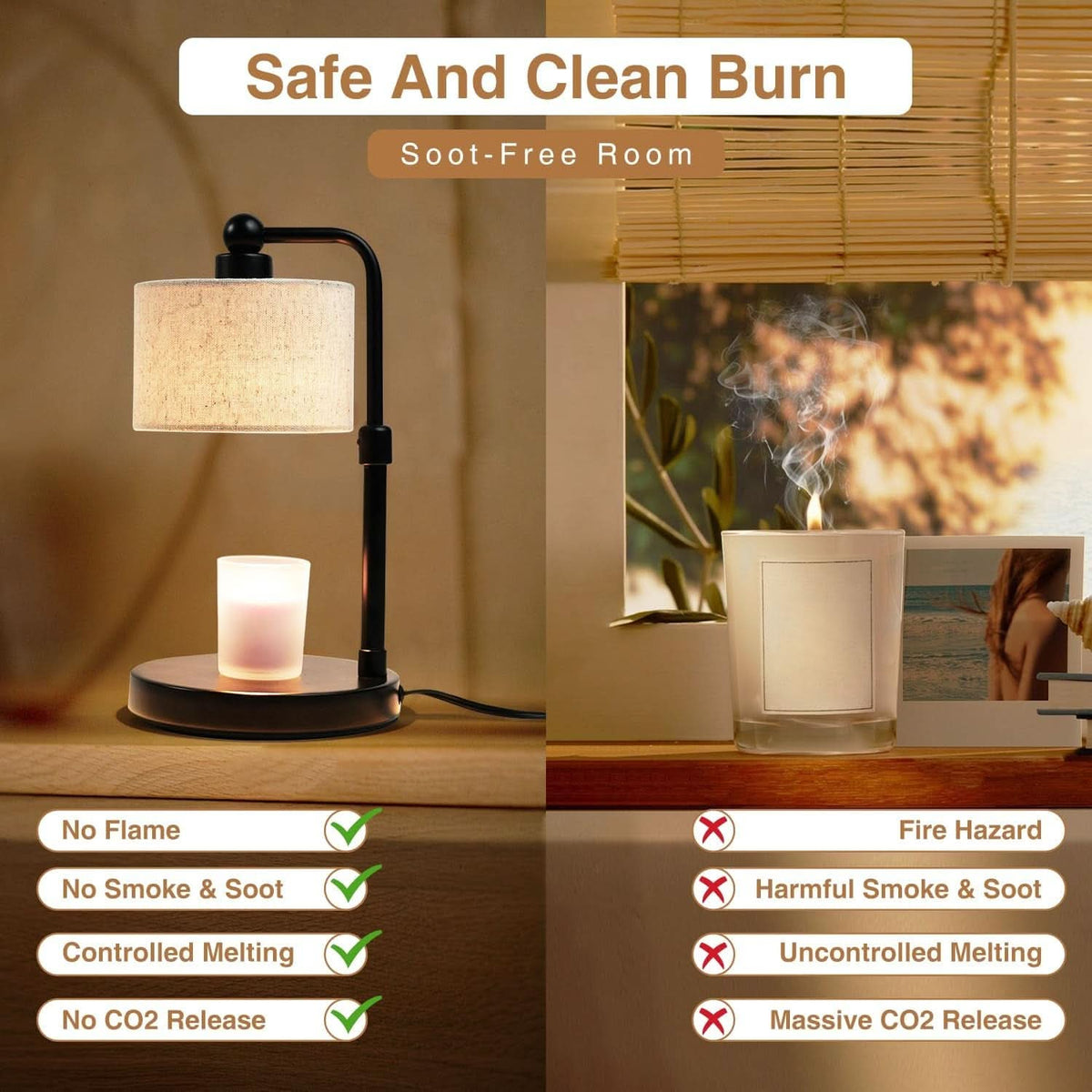 Candle Warmer Lamp With Electronic Timer Adjustable
