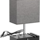 Grey Dimmable Nightstand Lamp Illuminating Ambient Lighting