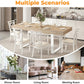 Extendable Dining Table White Oak Rectangular Farmhouse