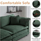 3 Piece Evergreen Sofa Set Chenille Modular For Living Room