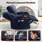 Blue Fabric Reclining Loveseat With USB Ports For Living Room