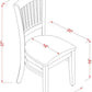 Vancouver Espresso Linen Upholstered Dining Chairs Set of 2
