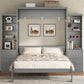 Gray Murphy Cabinet Bed Space Saving Storage Drawers-4