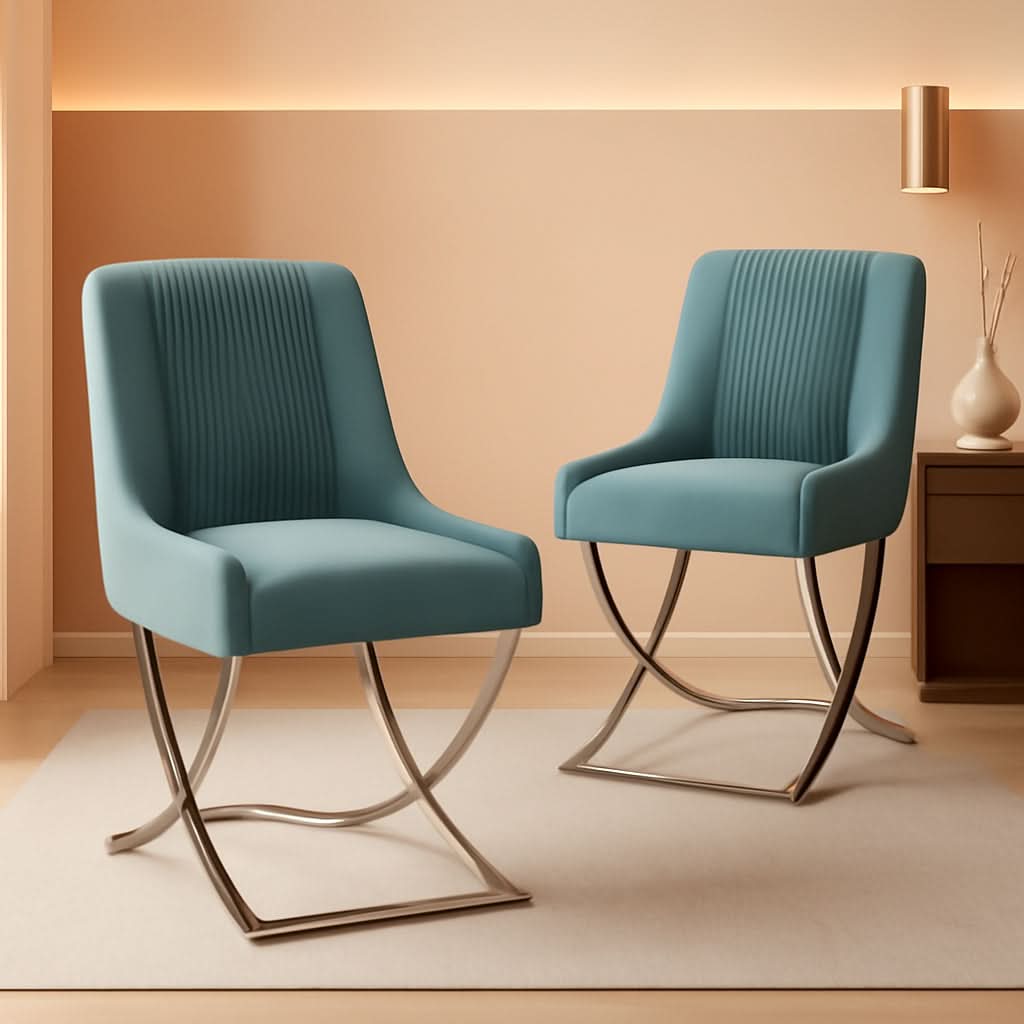 Emerald Green Velvet Tufted Dining Chairs Collection