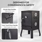 Black Portable Vertical Charcoal Smoker Grill Outdoor