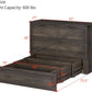 Farmhouse Murphy Bed Featuring Charging Station Gray