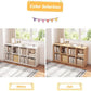 Eight Cube Organizer Bookcase Stackable Open Shelf Oak