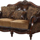4 Piece Living Room Set With Sofa Loveseat Chair And Coffee Table Brown Chenille