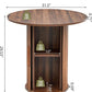 31.5 Inch Walnut Round Dining Table For Two To Four