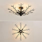 Black Five Light Vintage Crystal Ceiling Chandelier