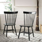 Parker Spindle Windsor Dining Chair Set Of 2 Black 17 Inch