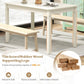 White Rectangular Dining Table 48x29 Inches Compact