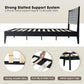 King Size Platform Bed Ebony Solid Wood Construction