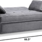 Ainsley Loveseat With Pull Out Sleeper Microfiber Charcoal