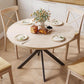 Round 47 Inch Circular Dining Table Natural Oak Finish
