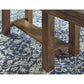 Farmhouse Dining Extension Table Seats 8 Distressed Nutmeg