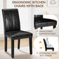 Six Black PU Leather LuxuriouslyUpholstered Dining Chairs